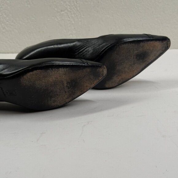Vintage Bruno Magli Pumps Pointed Toe Black Leather Heels Made in Italy 8.5B - Picture 11 of 14
